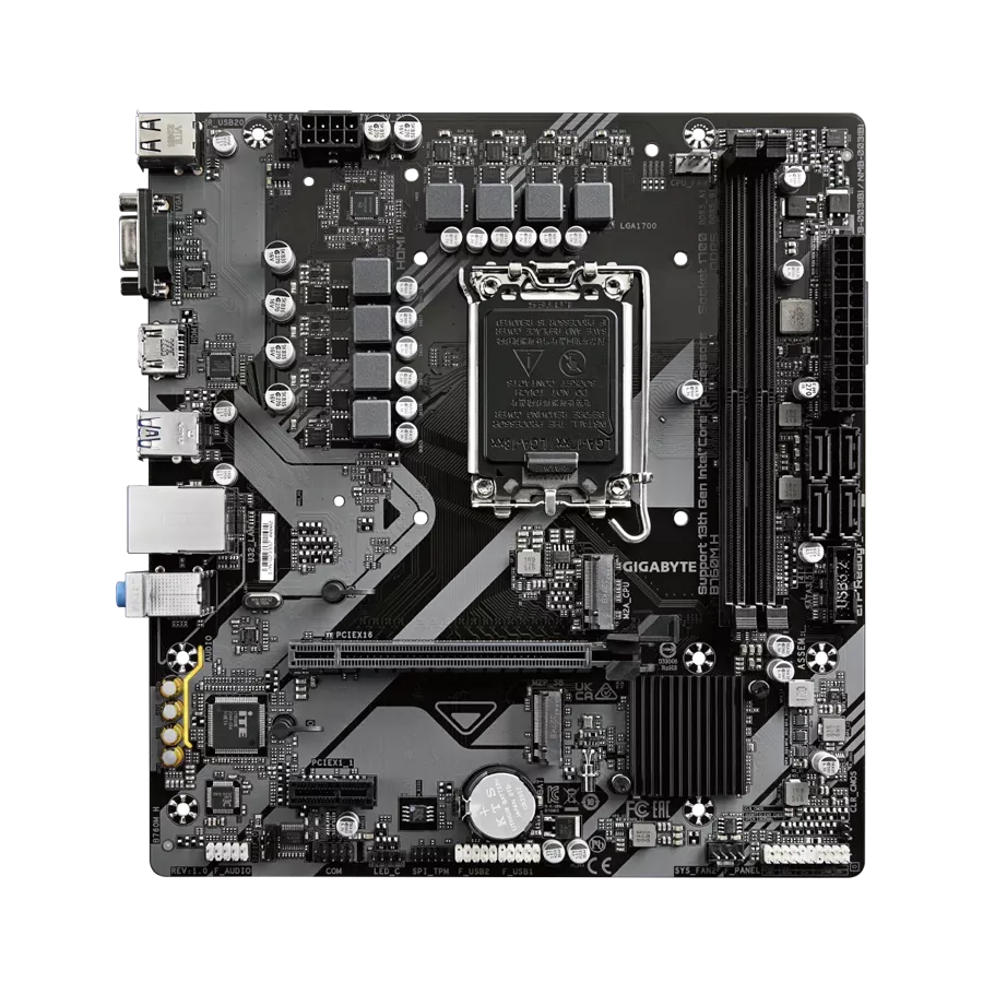 Gigabyte B760M H DDR5 (rev. 1.0) LGA1700 Micro ATX Motherboard