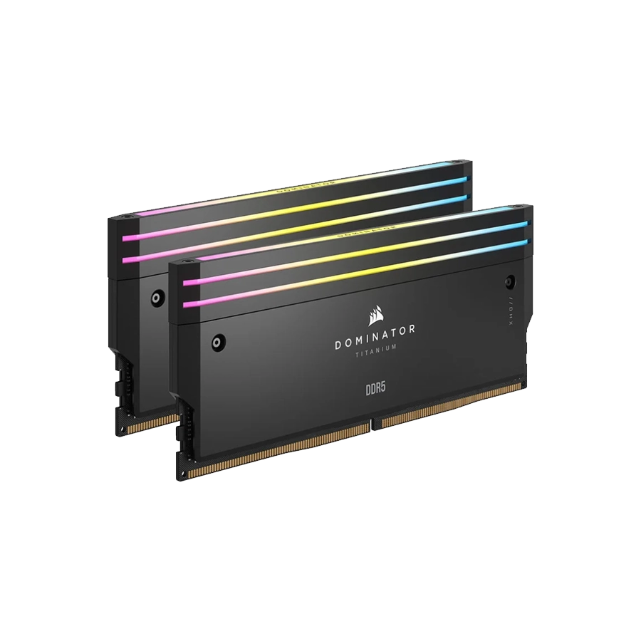 Corsair Dominator Titanium RGB 32GB 16GBx2 7200MHz CL34 DDR5 Black DIMM XMP Kit Memory