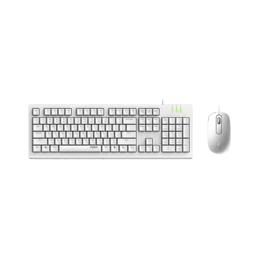 Rapoo X120 Pro White Keyboard & Mouse Combo