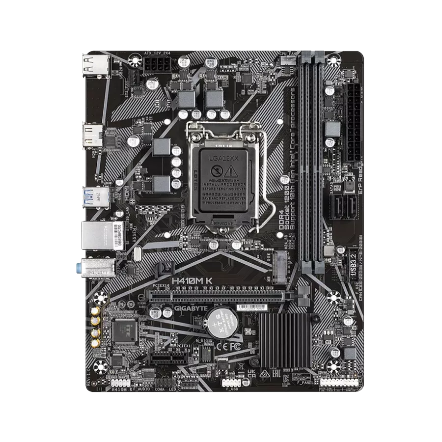 Gigabyte H410M K (rev. 1.0) DDR4 LGA1200 10th Gen Micro ATX Motherboard