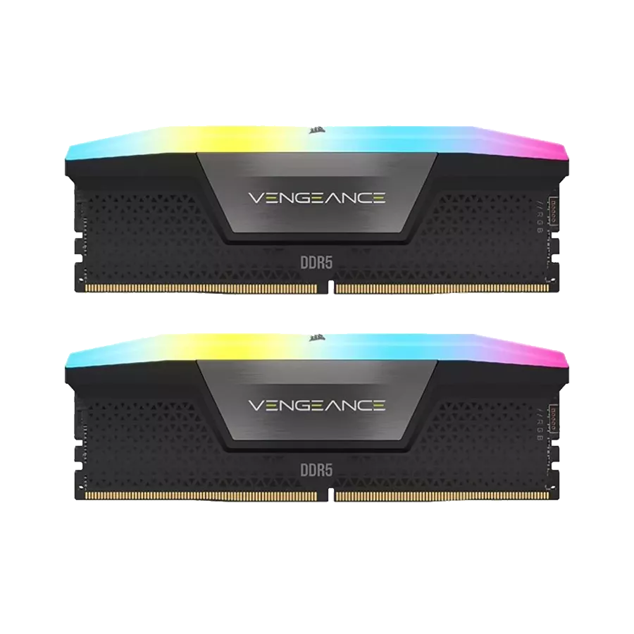 Corsair VENGEANCE RGB Black 64GB (32GBx2) 5600MHz CL40 DDR5 Memory