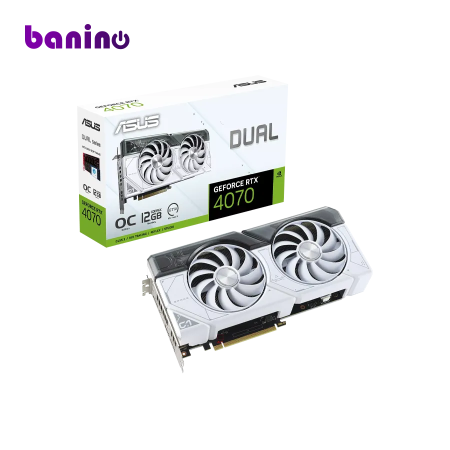 ASUS Dual GeForce RTX 4070 OC Edition 12GB White GDDR6X Graphics Card